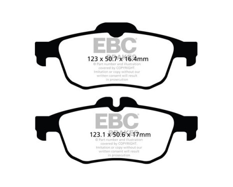 Brake pad set, disc brake DPX2124 EBC