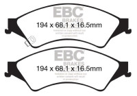 Brake pad set, disc brake DPX2140 EBC