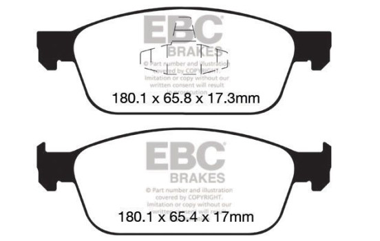 Brake pad set, disc brake DPX2145 EBC