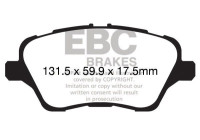 Brake pad set, disc brake DPX2149 EBC