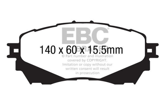 Brake pad set, disc brake DPX2170 EBC