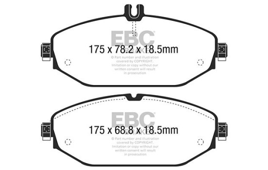 Brake pad set, disc brake DPX2214 EBC