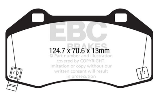 Brake pad set, disc brake DPX2286 EBC