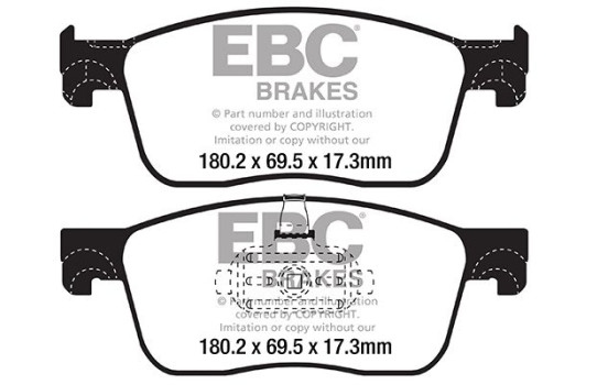 Brake pad set, disc brake DPX2308 EBC