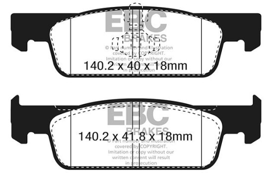 Brake pad set, disc brake DPX2335 EBC