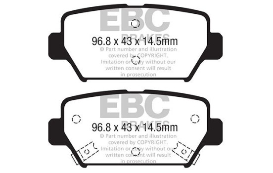Brake pad set, disc brake DPX2369 EBC