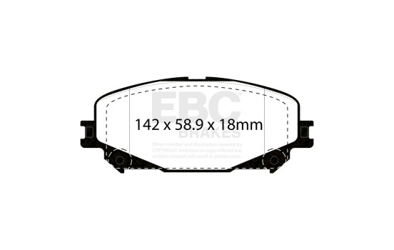 Brake pad set, disc brake DPX2382 EBC, Image 3