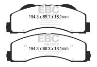 Brake pad set, disc brake DPX3034 EBC