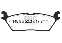Brake pad set, disc brake DPX3037 EBC