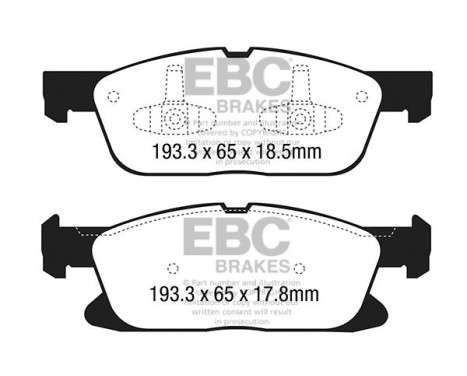 Brake pad set, disc brake DPX3046 EBC