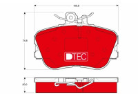 Brake Pad Set, disc brake DTEC COTEC GDB1094DTE TRW
