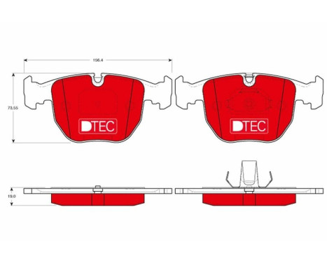 Brake Pad Set, disc brake DTEC COTEC GDB1261DTE TRW