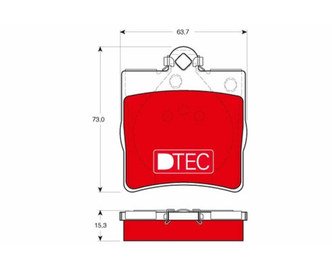 Brake Pad Set, disc brake DTEC COTEC GDB1335DTE TRW