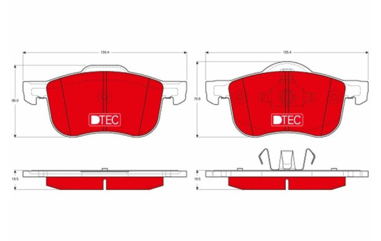 Brake Pad Set, disc brake DTEC COTEC GDB1388DTE TRW