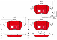 Brake Pad Set, disc brake DTEC COTEC GDB1403DTE TRW