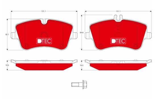 Brake Pad Set, disc brake DTEC COTEC GDB1413DTE TRW