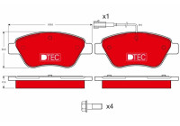 Brake Pad Set, disc brake DTEC COTEC GDB1482DTE TRW