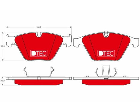 Brake Pad Set, disc brake DTEC COTEC GDB1498DTE TRW