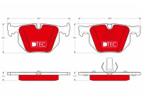 Brake Pad Set, disc brake DTEC COTEC GDB1499DTE TRW