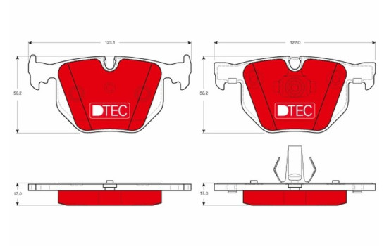 Brake Pad Set, disc brake DTEC COTEC GDB1499DTE TRW