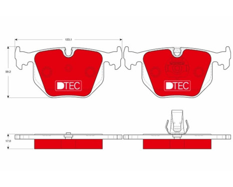 Brake Pad Set, disc brake DTEC COTEC GDB1530DTE TRW