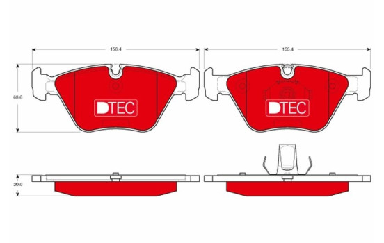 Brake Pad Set, disc brake DTEC COTEC GDB1531DTE TRW