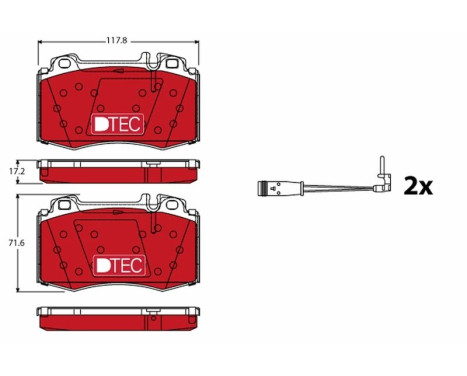 Brake Pad Set, disc brake DTEC COTEC GDB1543DTE TRW