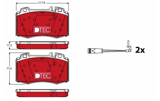 Brake Pad Set, disc brake DTEC COTEC GDB1543DTE TRW