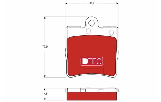 Brake Pad Set, disc brake DTEC COTEC GDB1545DTE TRW
