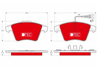 Brake Pad Set, disc brake DTEC COTEC GDB1556DTE TRW