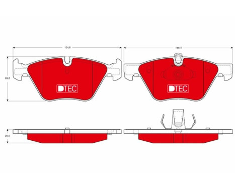 Brake Pad Set, disc brake DTEC COTEC GDB1559DTE TRW