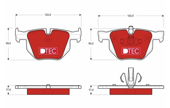 Brake Pad Set, disc brake DTEC COTEC GDB1560DTE TRW