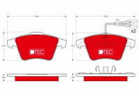 Brake Pad Set, disc brake DTEC COTEC GDB1651DTE TRW