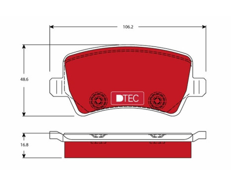 Brake Pad Set, disc brake DTEC COTEC GDB1685DTE TRW