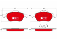 Brake Pad Set, disc brake DTEC COTEC GDB1687DTE TRW