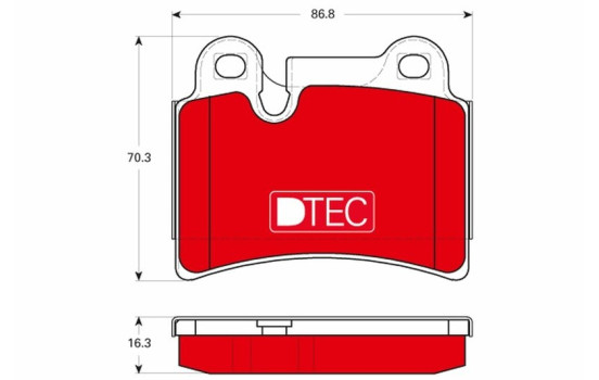 Brake Pad Set, disc brake DTEC COTEC GDB1722DTE TRW
