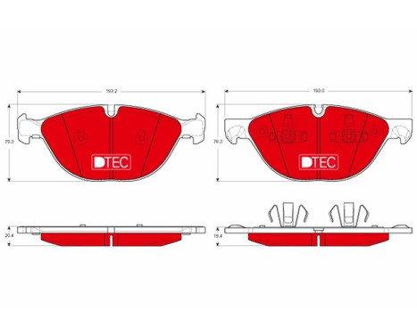 Brake Pad Set, disc brake DTEC COTEC GDB1728DTE TRW