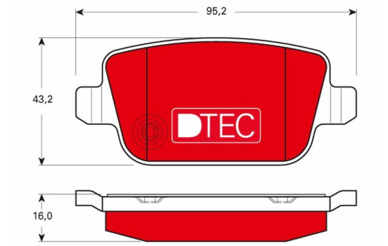Brake Pad Set, disc brake DTEC COTEC GDB1732DTE TRW