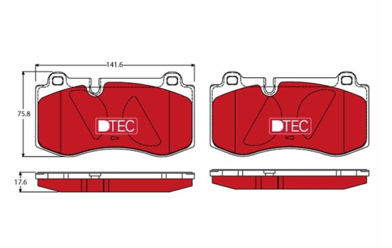 Brake Pad Set, disc brake DTEC COTEC GDB1733DTE TRW