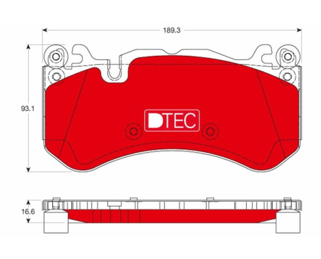 Brake Pad Set, disc brake DTEC COTEC GDB1734DTE TRW