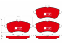 Brake Pad Set, disc brake DTEC COTEC GDB1736DTE TRW