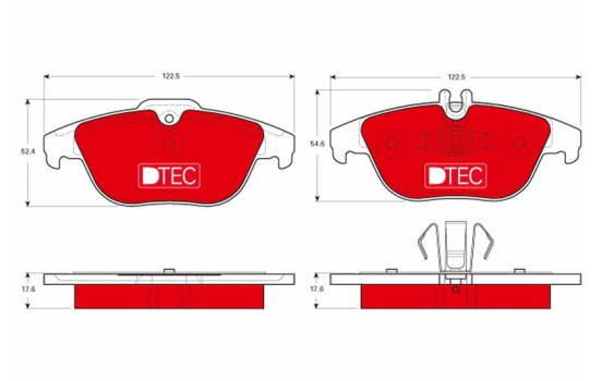 Brake Pad Set, disc brake DTEC COTEC GDB1738DTE TRW