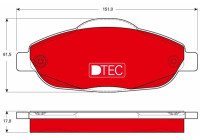 Brake Pad Set, disc brake DTEC COTEC GDB1761DTE TRW