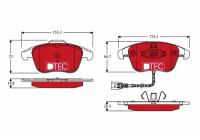 Brake Pad Set, disc brake DTEC COTEC GDB1762DTE TRW