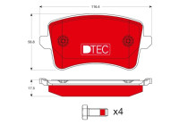 Brake Pad Set, disc brake DTEC COTEC GDB1765DTE TRW