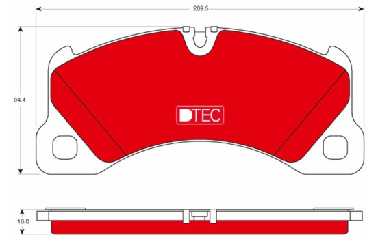 Brake Pad Set, disc brake DTEC COTEC GDB1774DTE TRW