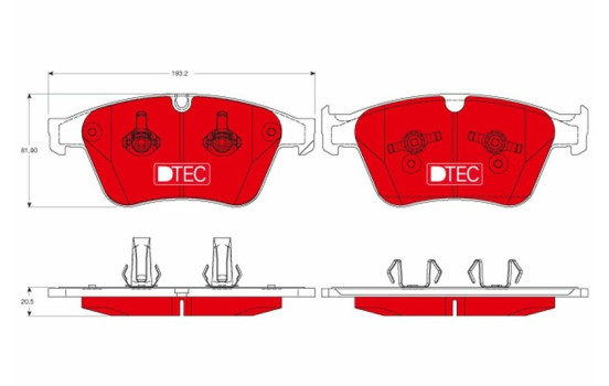 Brake Pad Set, disc brake DTEC COTEC GDB1794DTE TRW