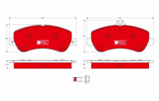 Brake Pad Set, disc brake DTEC COTEC GDB1798DTE TRW