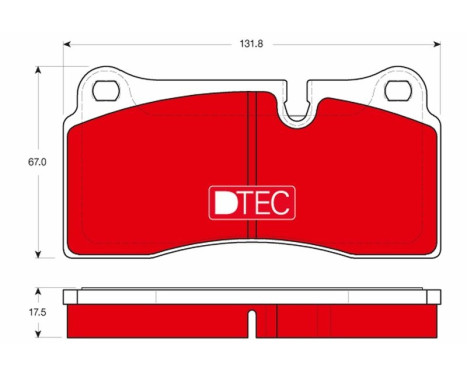 Brake Pad Set, disc brake DTEC COTEC GDB1816DTE TRW
