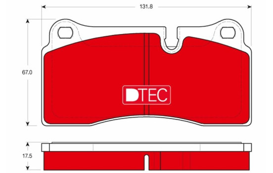 Brake Pad Set, disc brake DTEC COTEC GDB1816DTE TRW